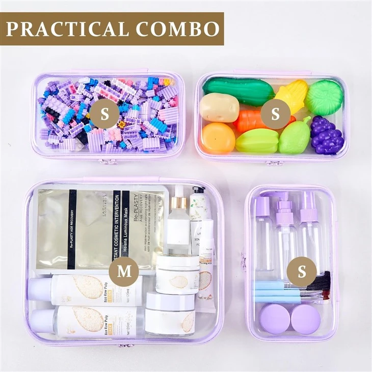 Clear Hard Shell Travel Organizer Pouch factory